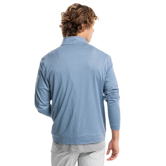 Southern Tide Backbarrier Performance Quarter Zip Pullover Heather Blue Medium - Picture 3 of 7